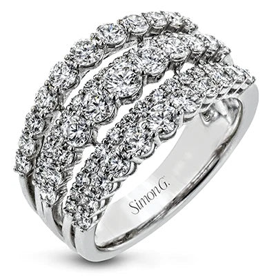 Simon G. Five Row Diamond Wedding Band