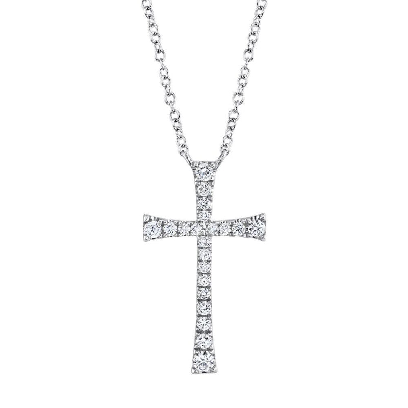 Shy Diamond Cross Necklace