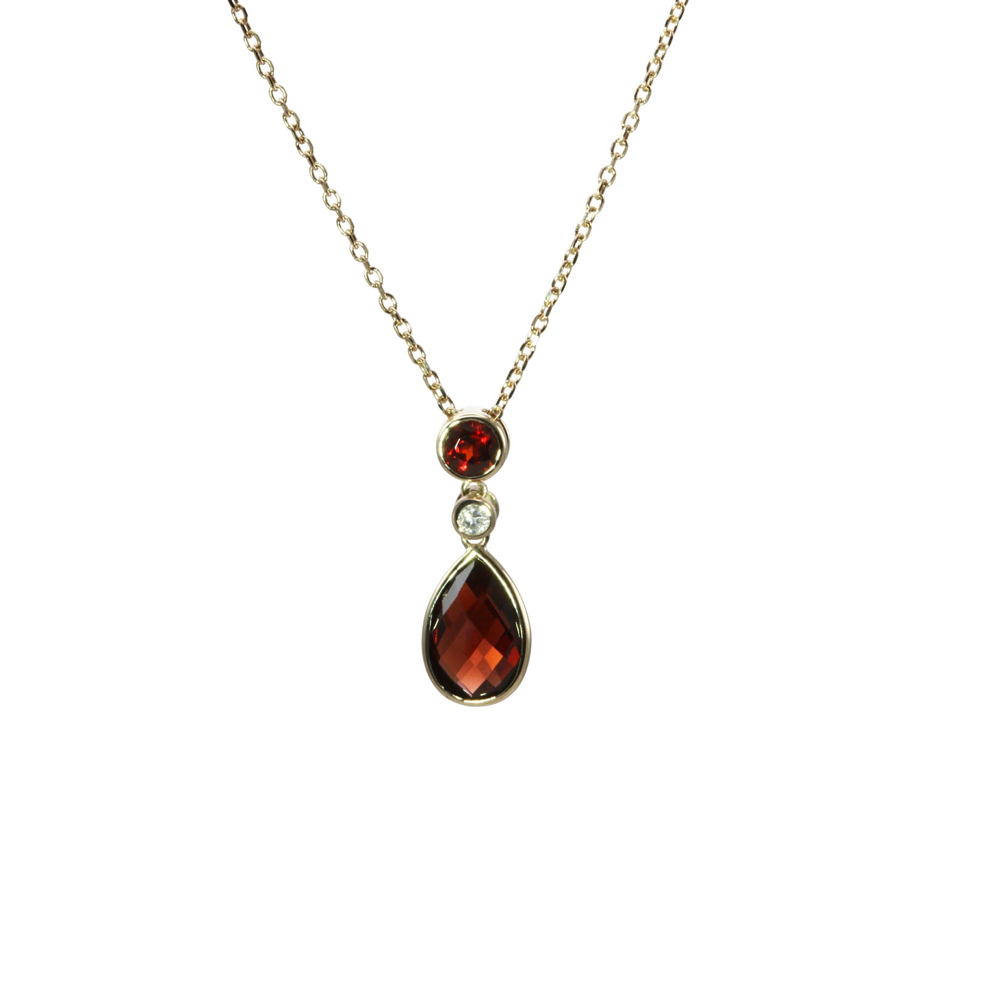 Garnet and Diamond Pendant