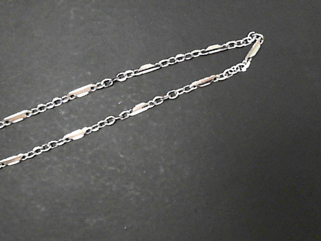 14k White Gold Riga Anklet