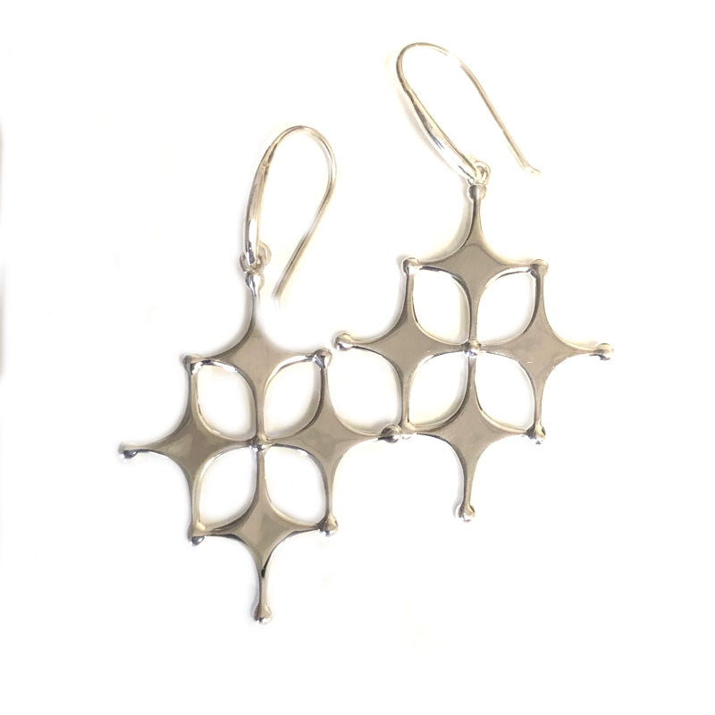 Satellite Drop Sterling Silver Earrings