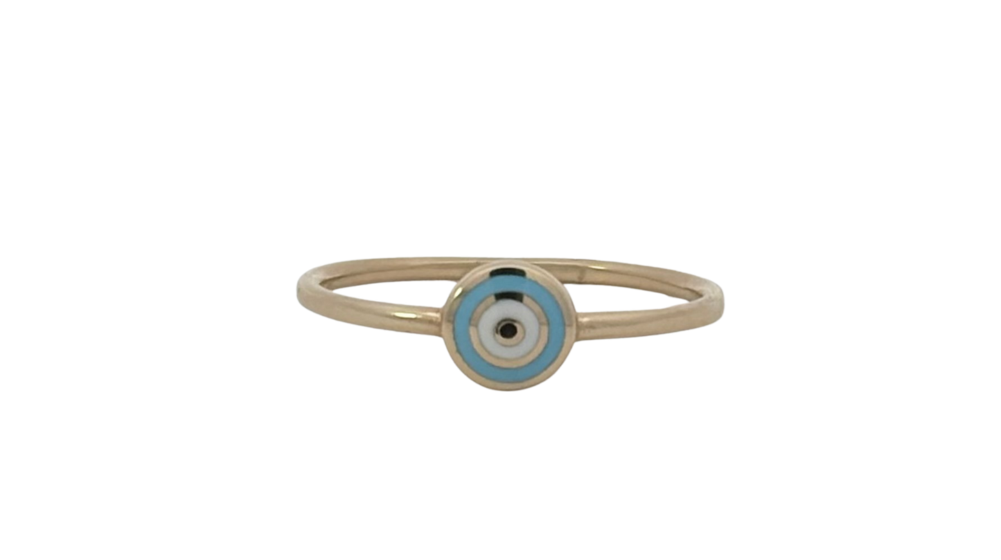 Light Blue Evil Eye Ring