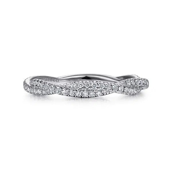 Gabriel & Co. Diamond Twist Wedding Band