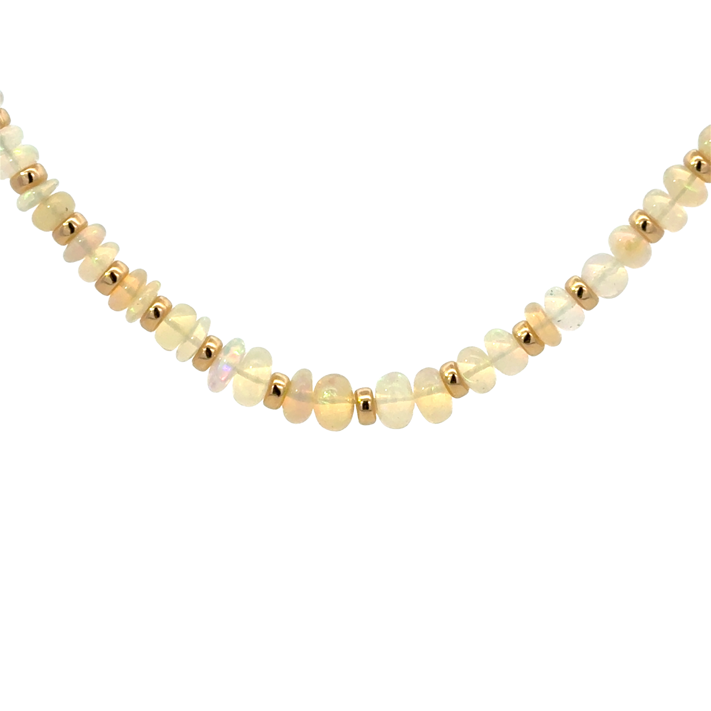 Opal and Gold Beaded Necklace