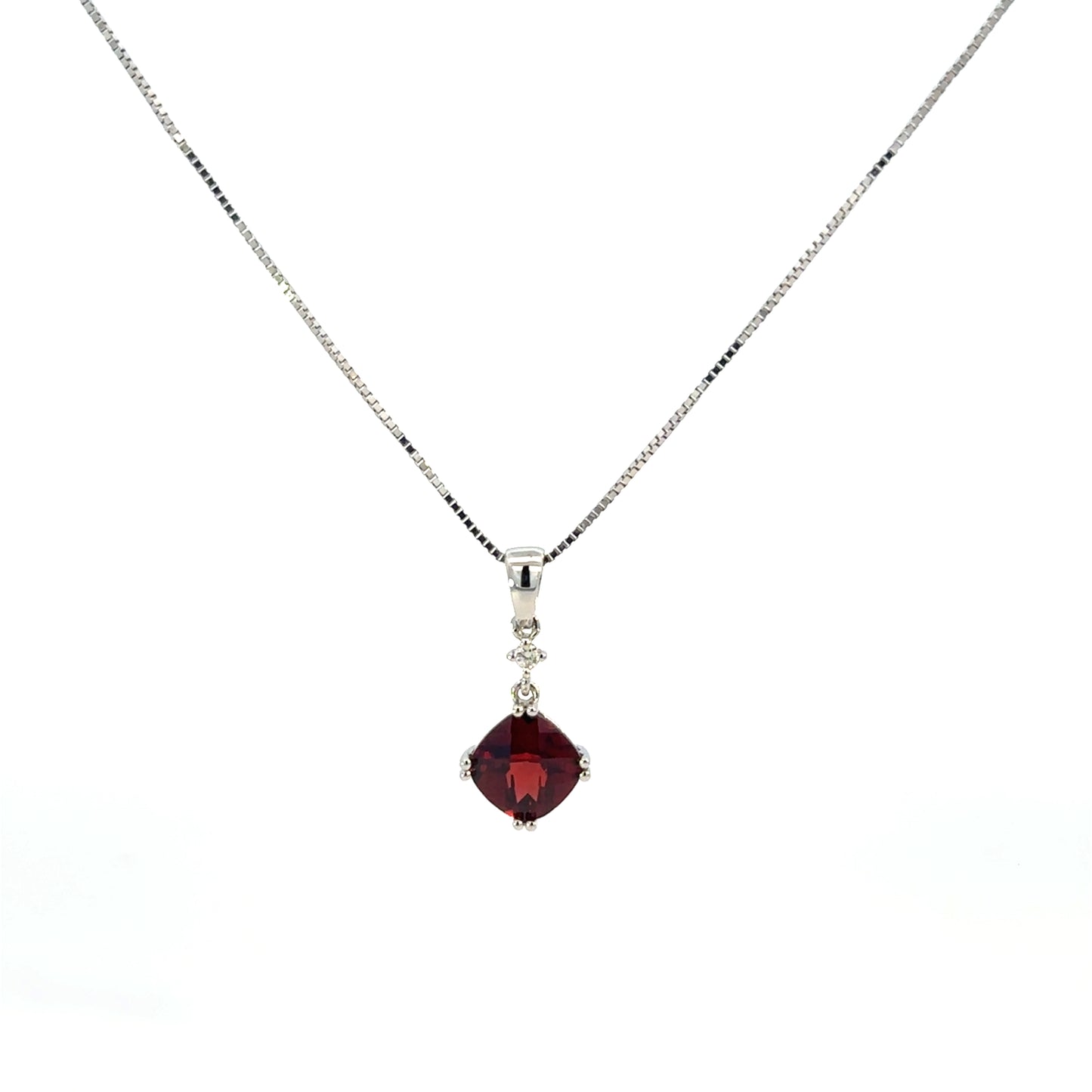 Garnet and Diamond Pendant
