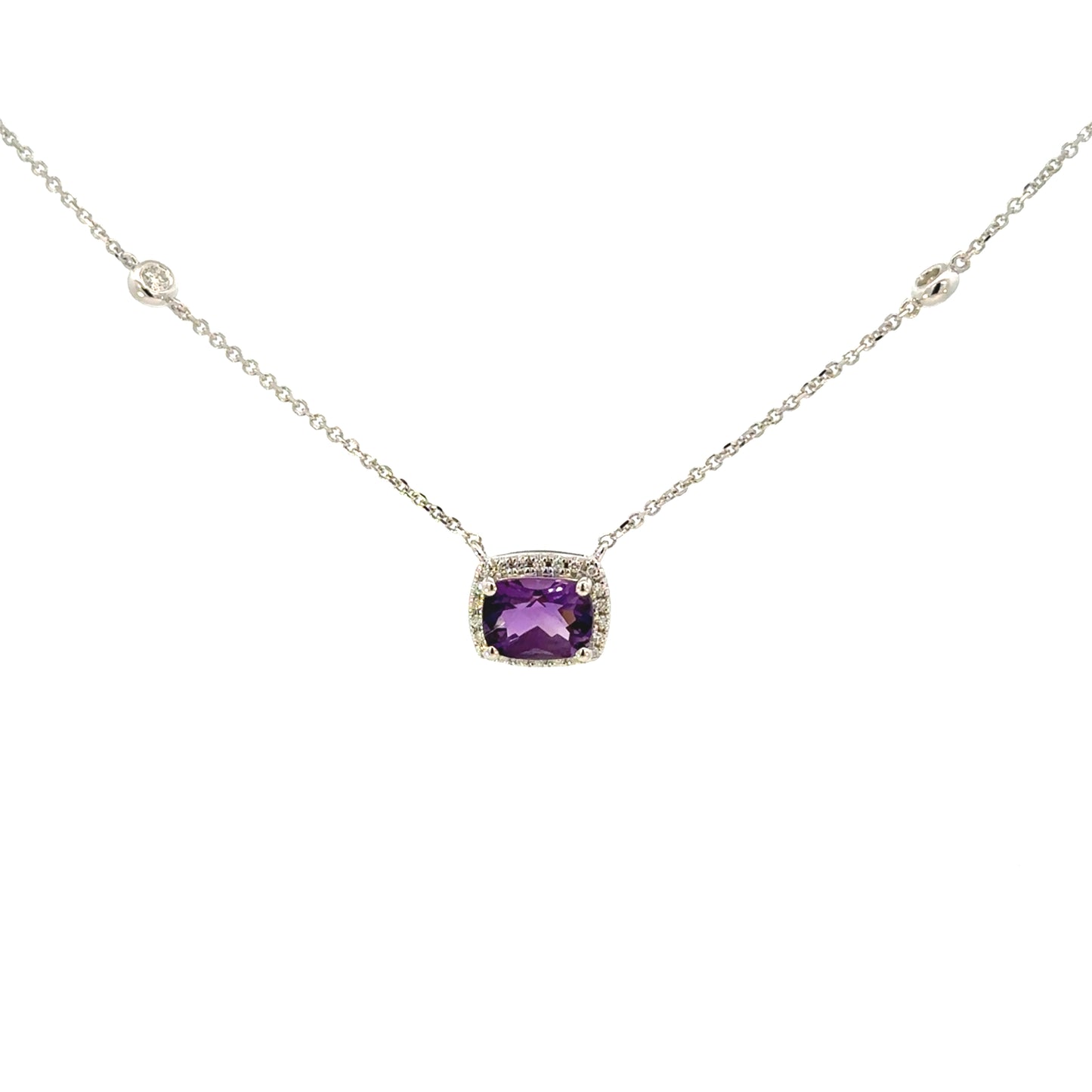 Amethyst and Diamond Necklace