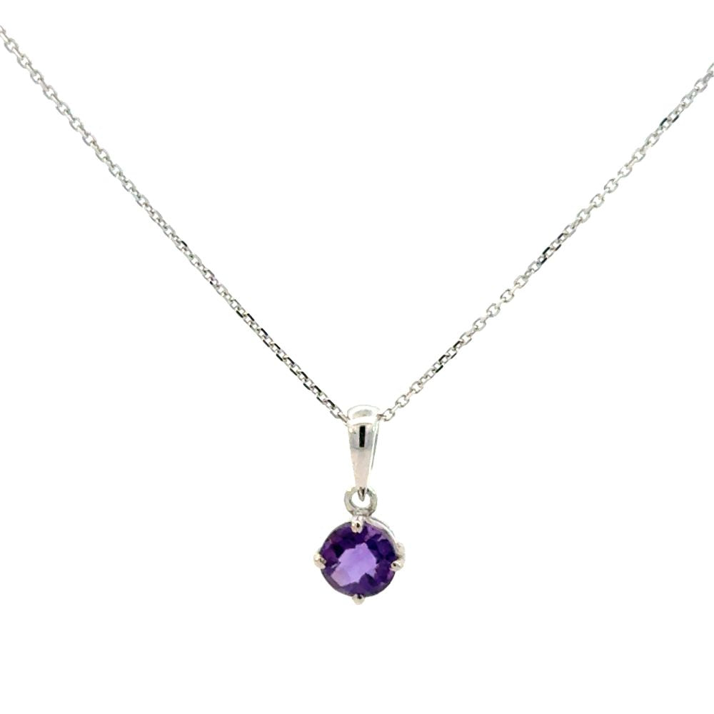 Amethyst Solitaire Pendant