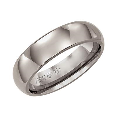 Polished Titanium Wedding Band