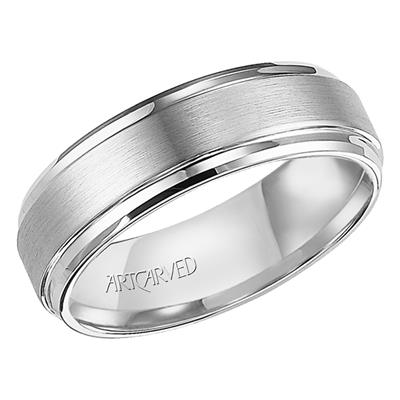 Carved Tungsten Wedding Ring