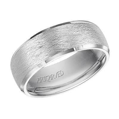 "Vaughan" Brushed Tungsten Wedding Band