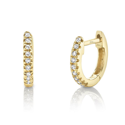 Shy Creation Mini Diamond Huggie Earrings