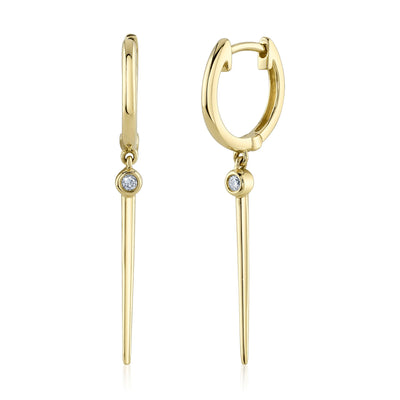 Shy Creation Diamond Bezel Earrings