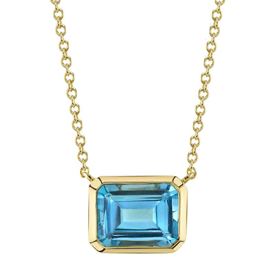 Shy Blue Topaz Necklace