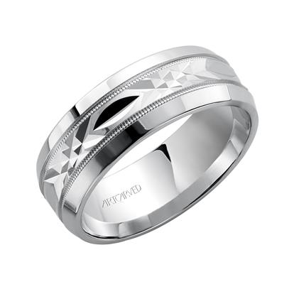 Swiss Cut Miligrain Wedding Band