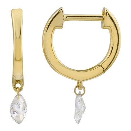 Diamond Huggie Earrings