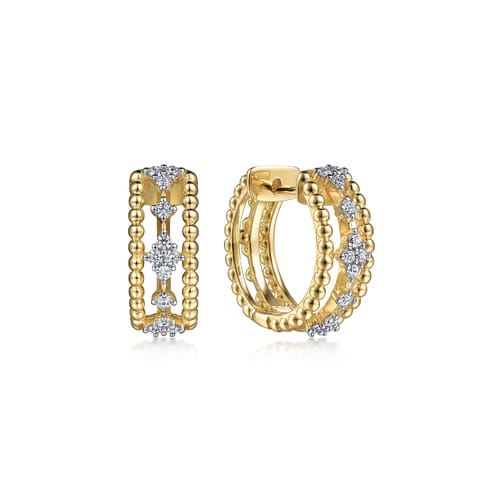 Diamond Hoops & Huggie