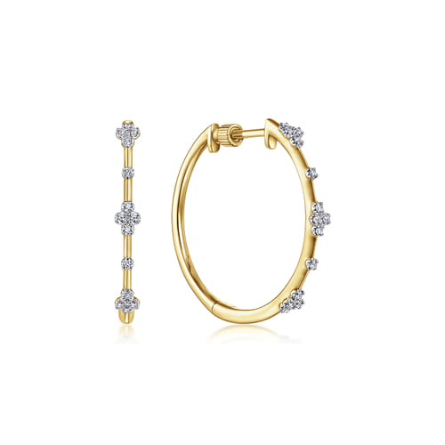 Diamond Hoops & Huggie