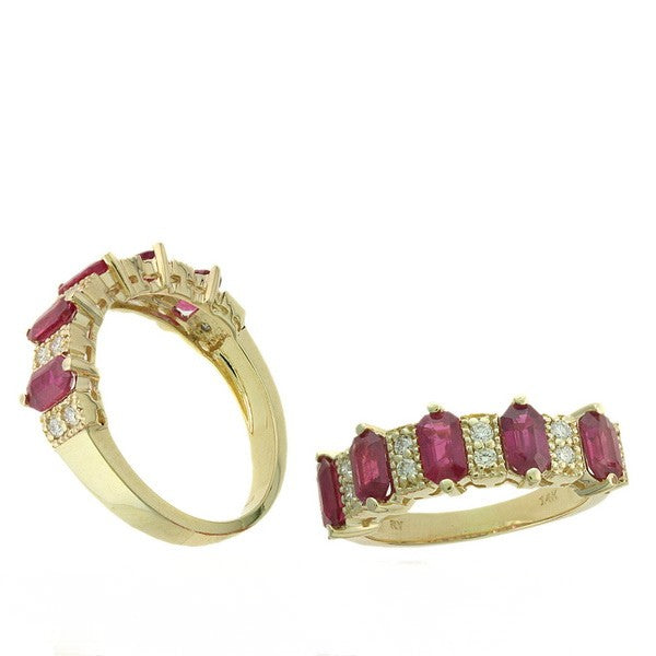 Color Stone Ruby Ring-Women