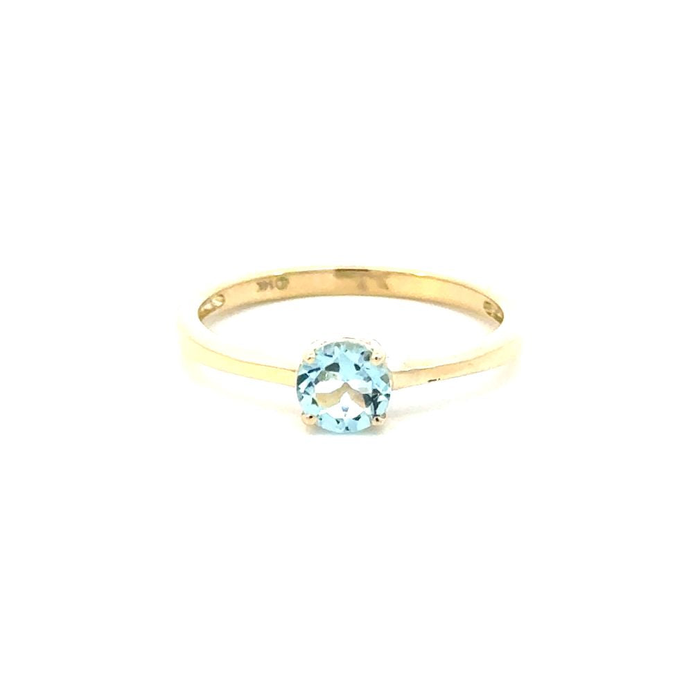 Aquamarine Solitaire Ring