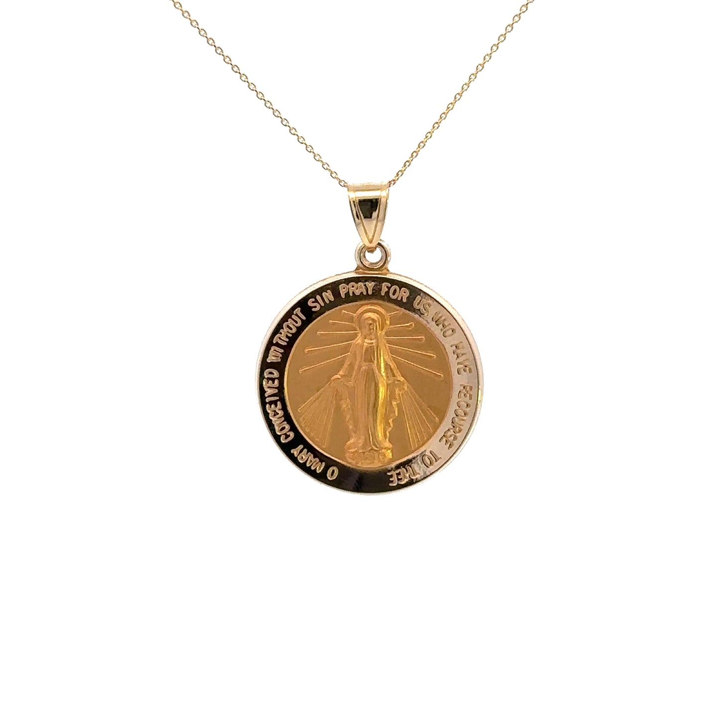 St. Mary Medallion Pendant 14K Yellow Gold