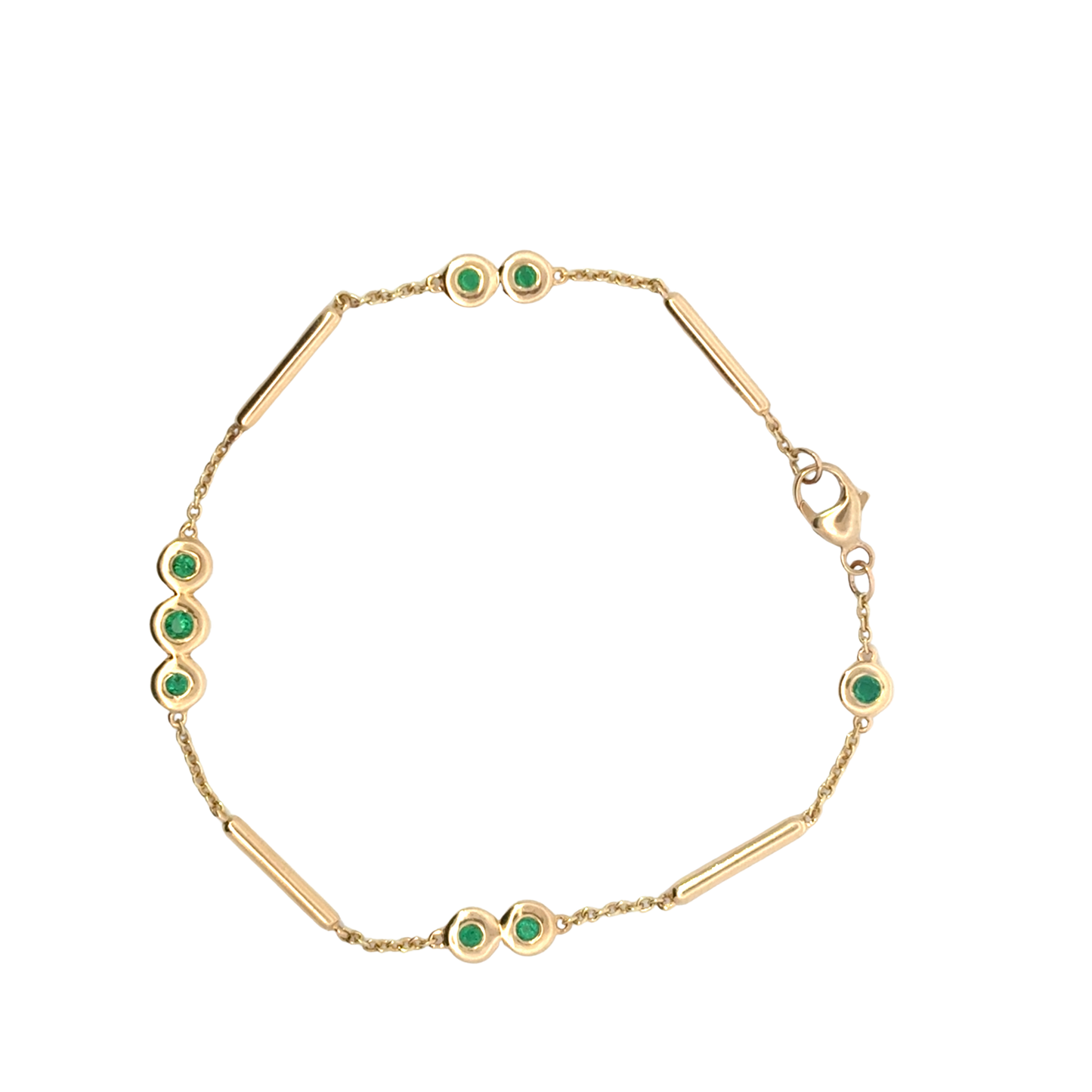 Estate Emerald Station Bracelet