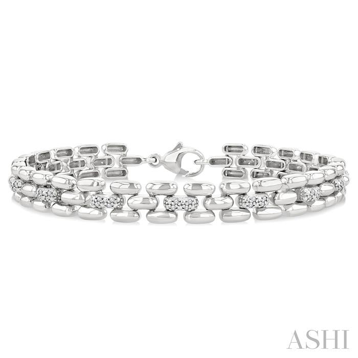 Sterling Silver Diamond Bracelet