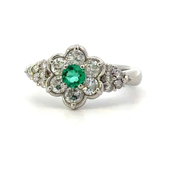 Estate Emerald / Diamond Ring