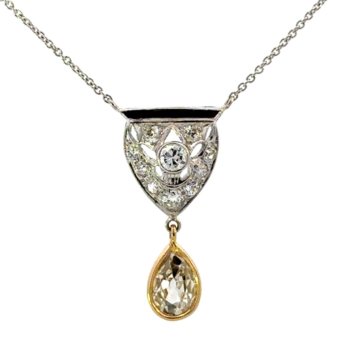 Yellow Diamond Estate Pendant