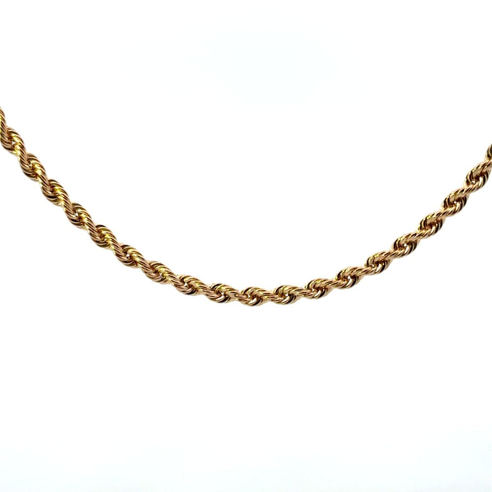 Estate Jewelry Wide Rope Necklace