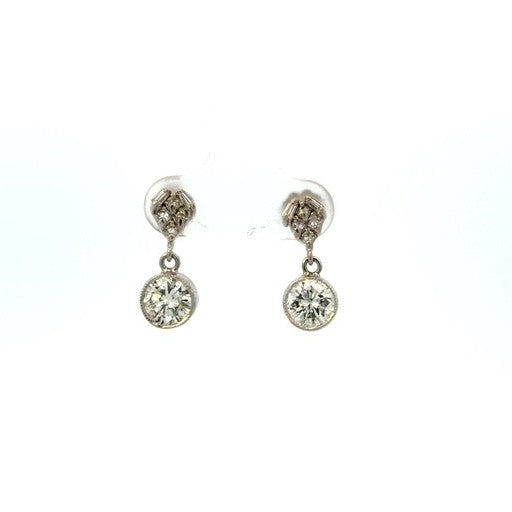 Estate Diamond Drop Earrings