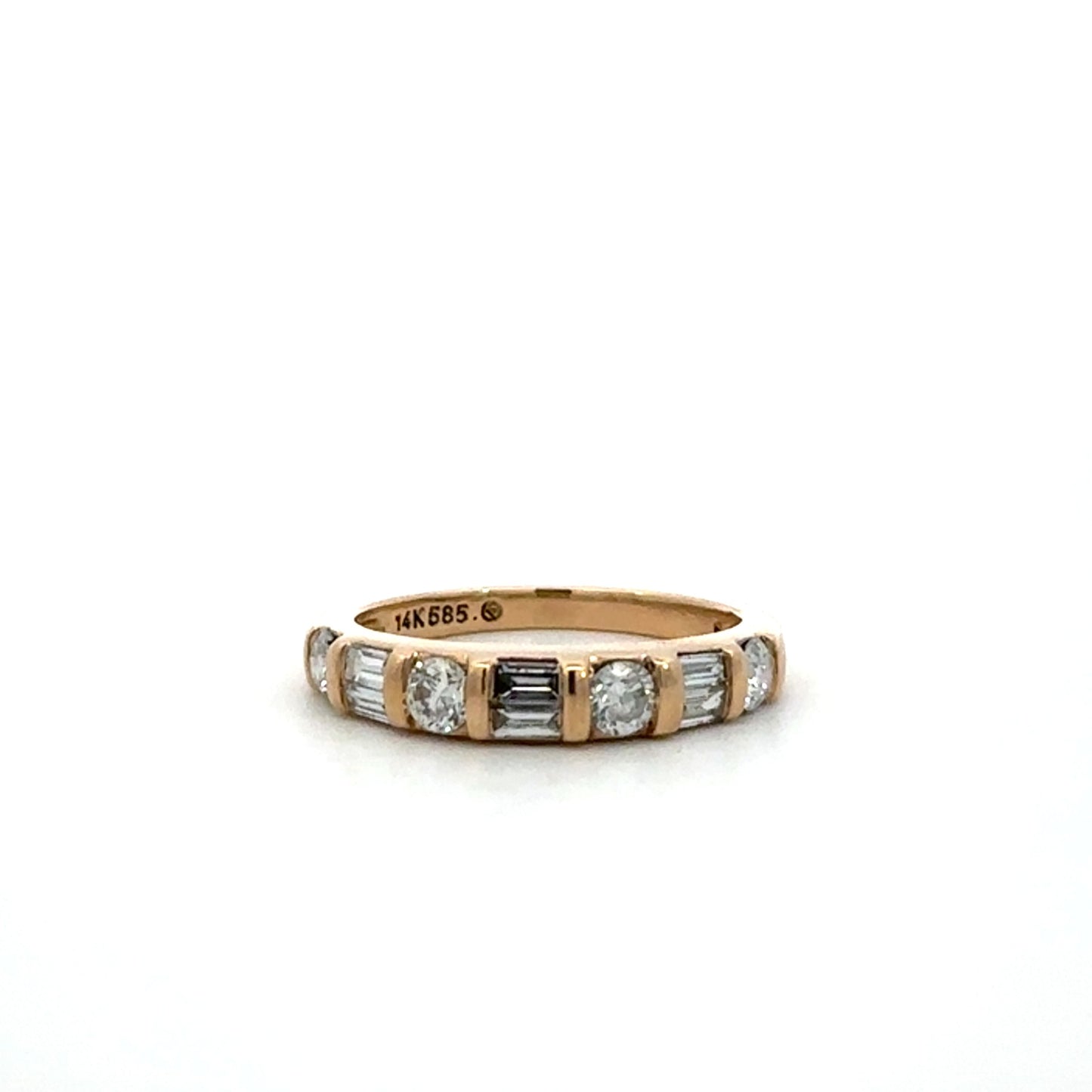 Estate Jewelry Diamond Bar Set Ring