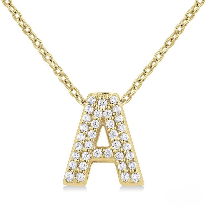 Diamond 'A' Initial Necklace