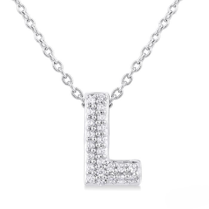 Diamond 'L' Necklace