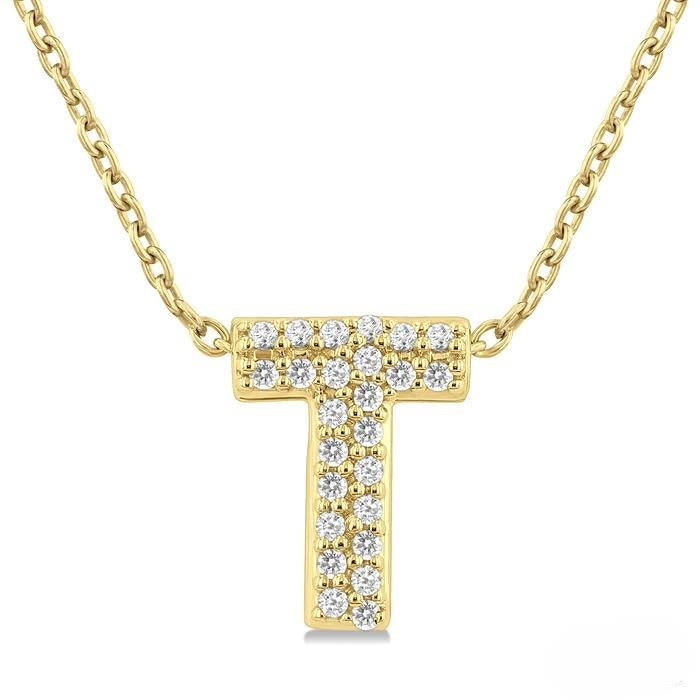 Diamond 'T' Necklace