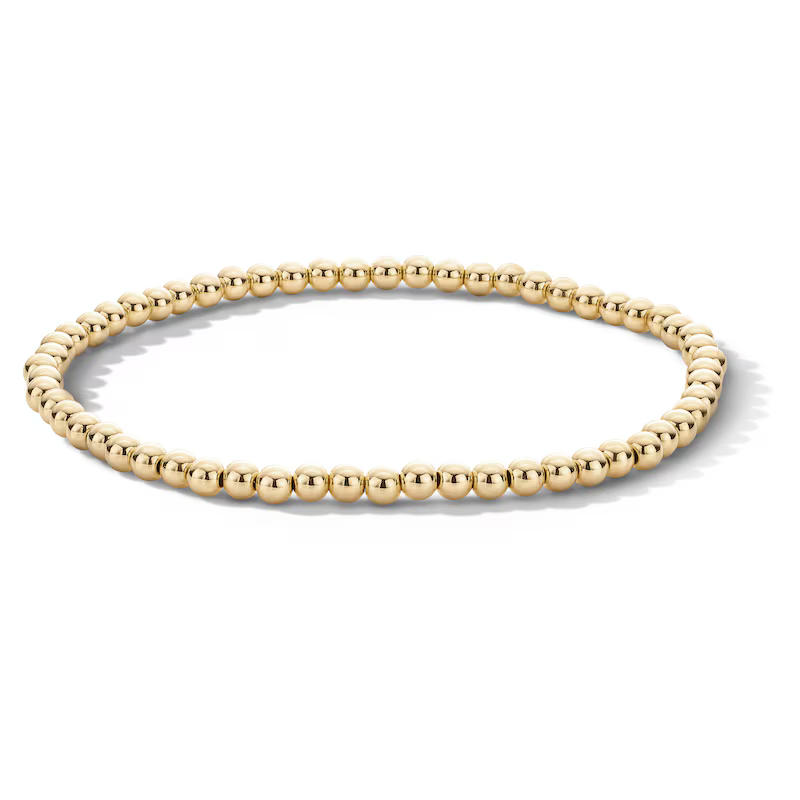 4mm Gold Filled Beaded Bracelet