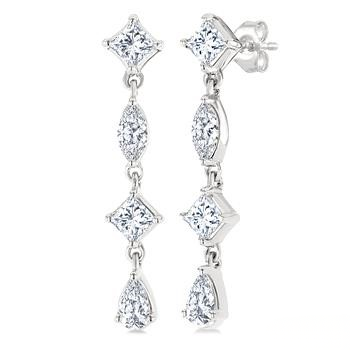 Diamond Mixed Cut Earring