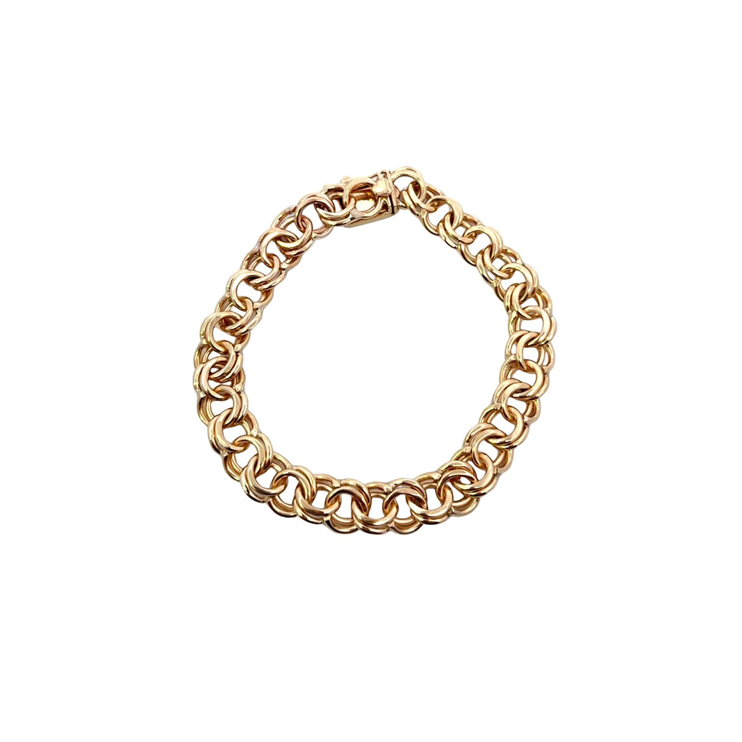 Estate Double Circle Link Bracelet