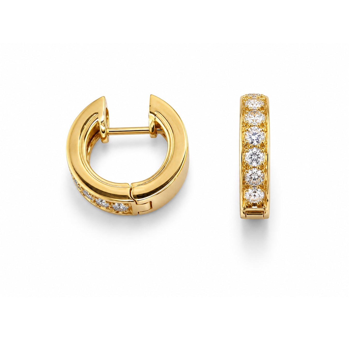 Diamond Hoops & Huggie