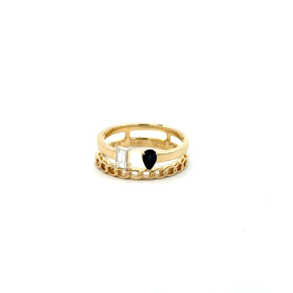 Sapphire and Diamond Fashion Ring