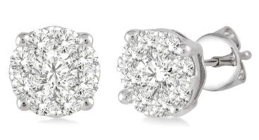 Lovebright Diamond Cluster Earrings