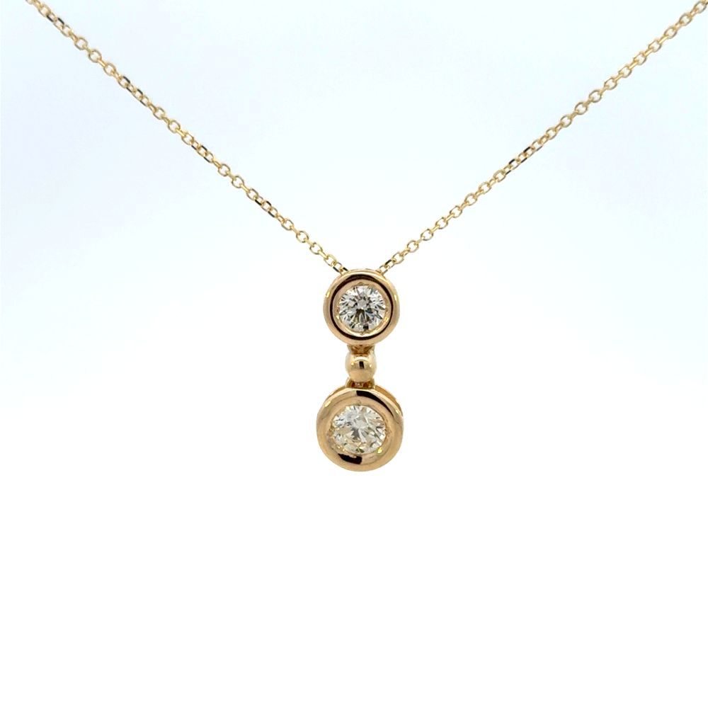 Two Stone Diamond Pendant