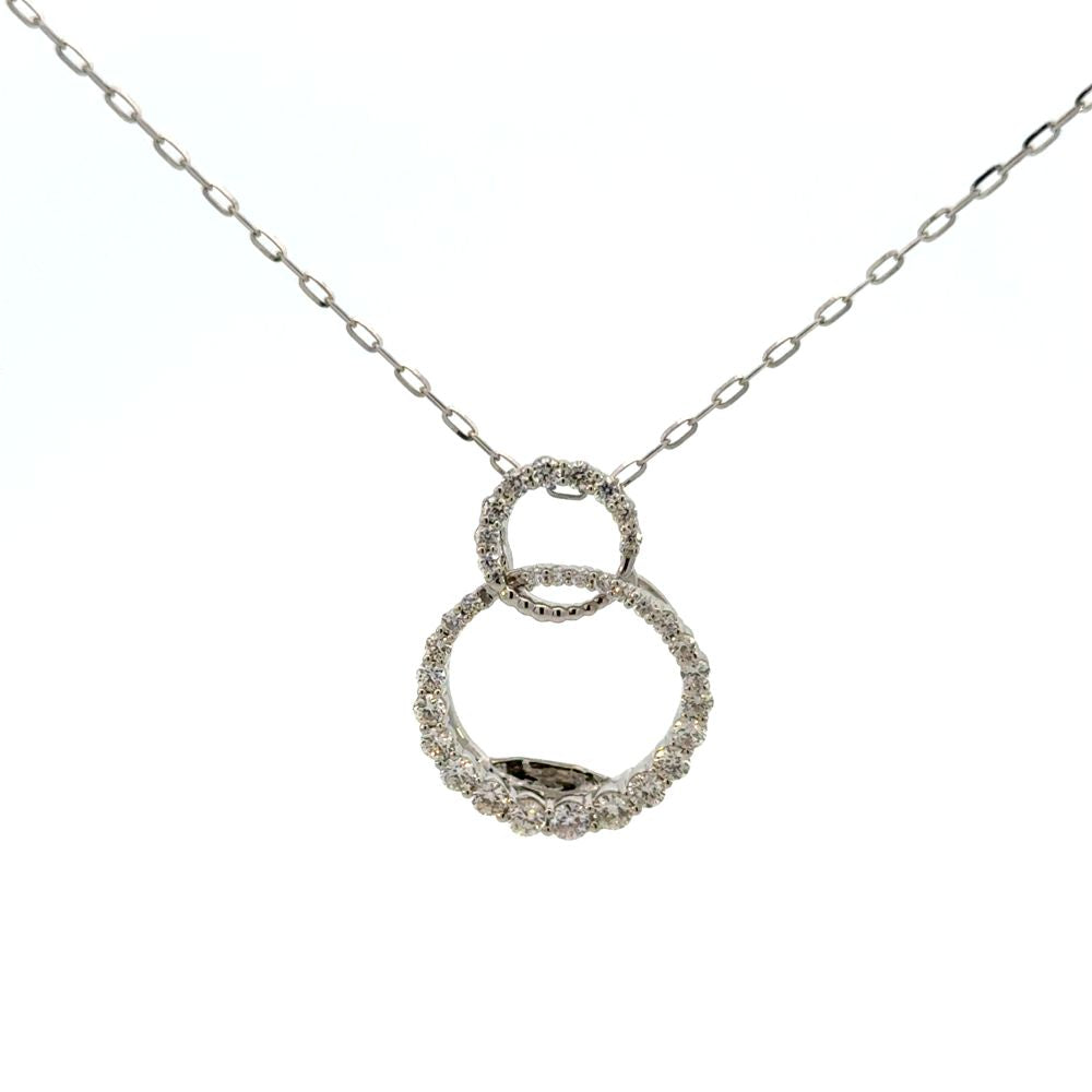Double Circle Diamond Pendant
