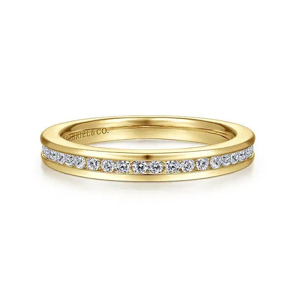 Channel set Diamond Wedding Band