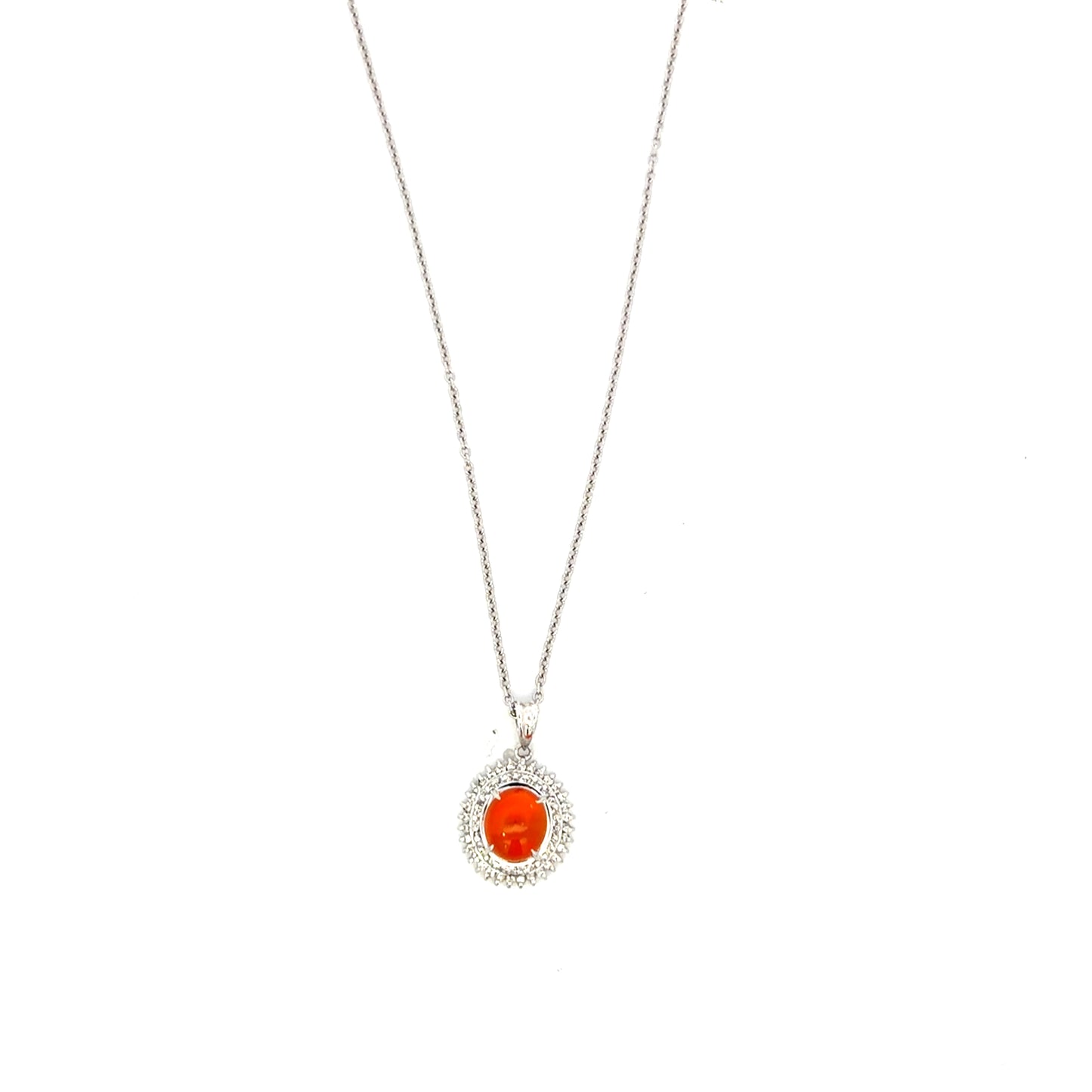 Estate Fire Opal Pendant