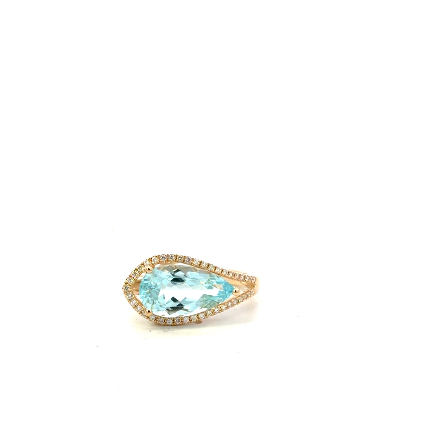 Aquamarine and Diamond Ring