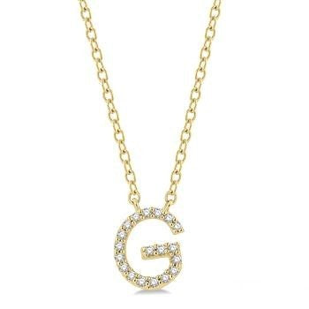 Diamond 'G' Initial Pendant