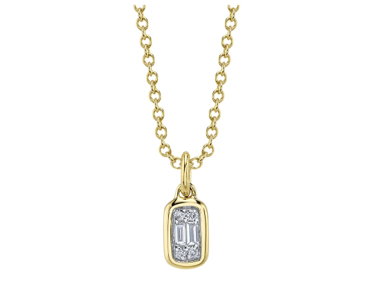 Diamond Baguette Necklace