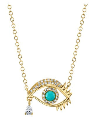 Shy Creations Turquoise Eye Necklace