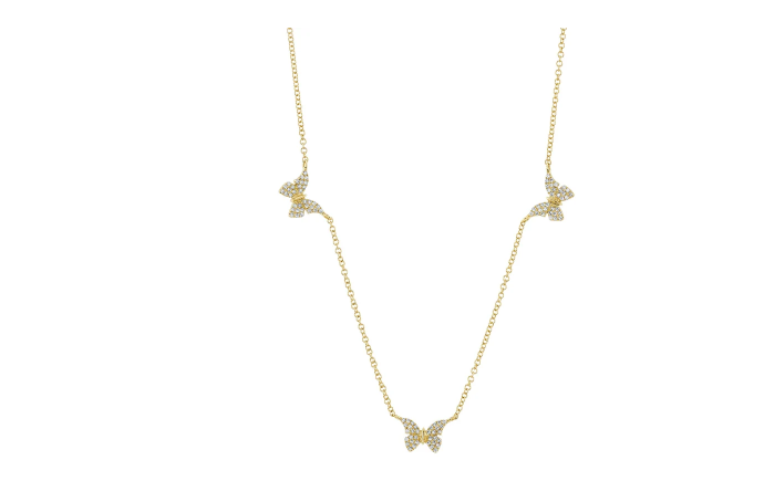 Diamond Butterfly Necklace