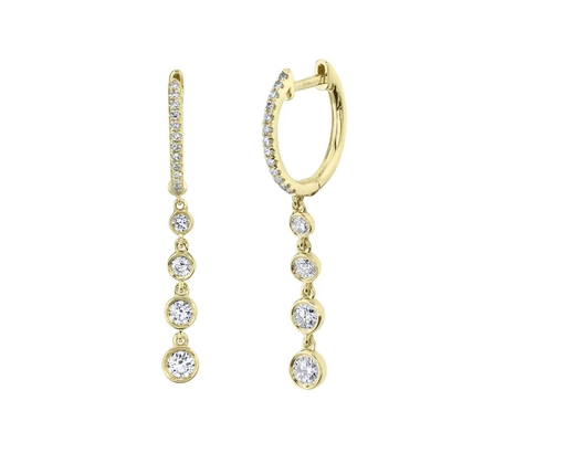 Bezel Drop Earrings